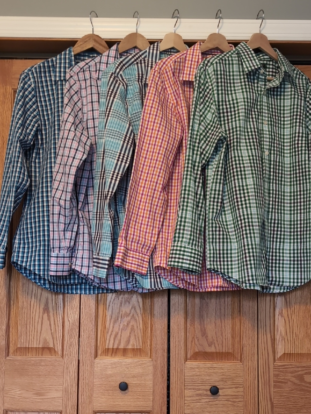 Men's Banana Republic Slim Fit Tailored Button-Down Shirts, Lot Of 5, Large